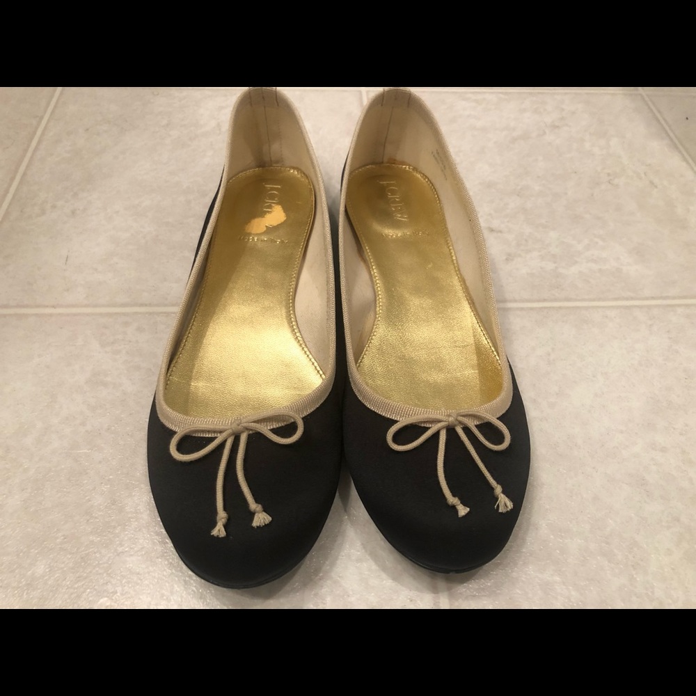 J Crew black and gold size 8.5 shoes